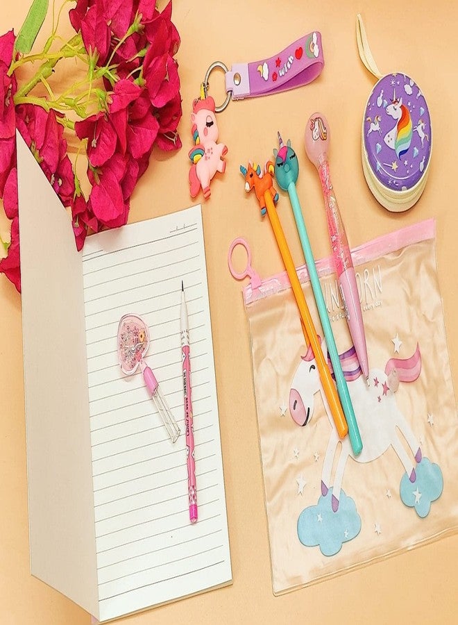 Tera13 TERA 13 Unicorn Diary For Girls (pack of 8 items) Note Book Diary For Girls Small Folder Pen Stationary, Kids Diary, Birthday Return Gifts Diary For Girls & Boys - Image 2